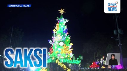 50-ft Christmas tree na gawa sa 20,000 recycled plastic bottles, pinailawan | Saksi