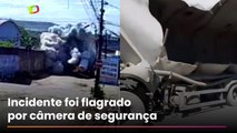Vídeo mostra o momento em que caminhão betoneira explode em Fortaleza (CE)
