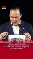 🏥 En el tema de salud, el gobernador Manolo Jiménez recordó que uno de sus compromisos principales fue mejorar el sistema estatal, por lo que se puso en marcha el Gran Programa de Salud Popular.