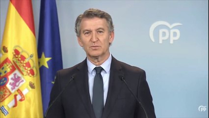 Feijóo califica a Sánchez de "manzana podrida" y convoca a los españoles a una manifestación el domingo en Madrid