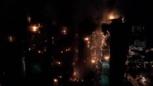 Drone footage shows deadly Hong Kong high-rise fire