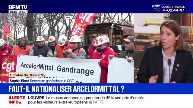 C'est indispensable de nationaliser ArcelorMittal , estime Sophie Binet, secrétaire générale de la CGT