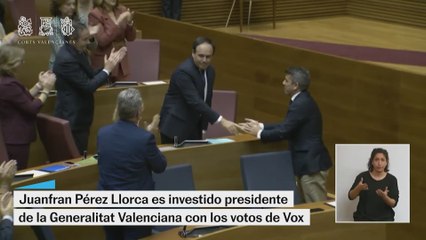 Pérez Llorca, investido presidente de la Generalitat Valenciana: "Vengo a ofrecer una maenra distinta de hacer las cosas"
