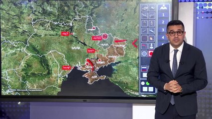 خريطة المناطق غير الخاضعة لسيطرة روسيا في إقليم دونباس