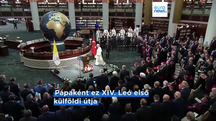 XIV. Leó pápa békére buzdított Ankarában első külföldi útján