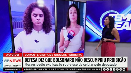 Advogados dizem que Jair Bolsonaro não descumpriu proibição durante visita de Nikolas | TEMPO REAL
