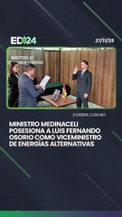 Ministro Medinaceli posesiona a Luis Fernando Osorio como viceministro de Energías Alternativas