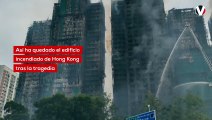 Cómo luce el edificio de Hong Kong después del incendio que dejó decenas de muertos