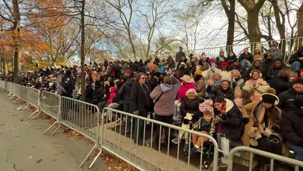 Thousands brave the cold and strong winds to celebrate Macy's Thanksgiving Day Parade