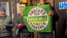Sevenoaks protesters mourn loss of local green belt outside Council
