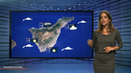La previsión del tiempo en Canarias para el 28 de noviembre de 2025, en Atlántico Televisión.