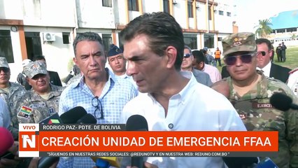 RODRIGO PAZ EN SANTA CRUZ