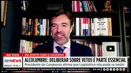 Alcolumbre: deliberar sobre vetos é parte essencial; Musa avalia