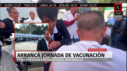 Inicia jornada de vacunación en Edomex para prevenir enfermedades invernales