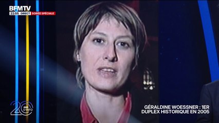 20 ANS DE BFMTV - Géraldine Woessner, journaliste, raconte le tout premier duplex qui a eu lieu en novembre 2005 sur BFMTV