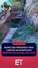 Periodista cae al intentar una selfie