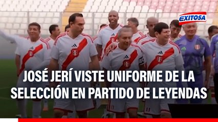 José Jerí y exfutbolistas en partido de LEYENDAS: Presidente lució el uniforme de la BICOLOR