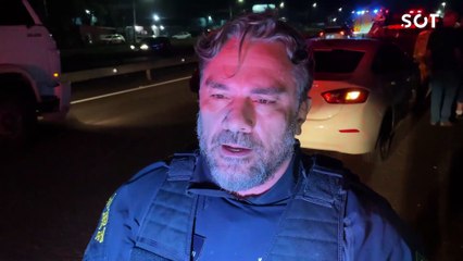 Pedestre é retalhado após ser atropelado na BR-277, no Bairro Santos Dumont em Cascavel