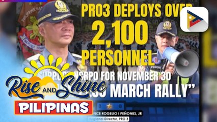 PRO Central Luzon, magpapadala ng higit na 2,000 pulis sa NCR para sa Nov. 30 rally