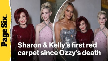 Sharon and Kelly Osbourne make first red carpet appearance since Ozzy's heartbreaking death