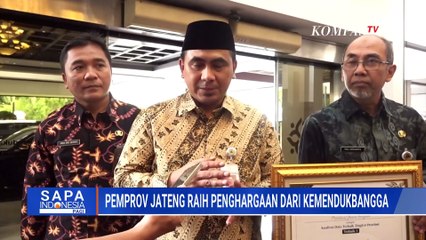 Pemprov Jateng Raih Penghargaan Kualitas Data Terbaik dari Kemendukbangga | SAPA PAGI