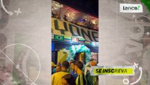 Festa da torcida do Palmeiras no Peru