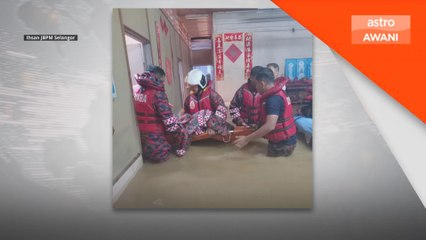 Warga emas terperangkap banjir, berjaya diselamatkan - JBPM