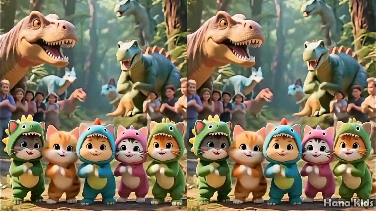 😻 Dancing Kittens in Sync! ✨ Funny Cats Video 💃🐱💫 dudidudidam - kucing joget lucu