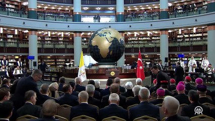 Cumhurbaşkanı Erdoğan ve Papa 14. Leo, Sivil Toplum ve Diplomatik Heyet Toplantısı'na katıldı