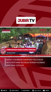 Bupati Sukabumi Dampingi Peletakan Batu Pertama Relokasi Rumah Korban Bencana Cisolok