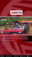 Bupati Sukabumi Dampingi Peletakan Batu Pertama Relokasi Rumah Korban Bencana Cisolok
