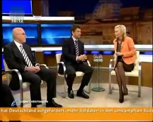 Sabine Christiansen-Germany-black pantyhose-high heels-sexy crossed legs