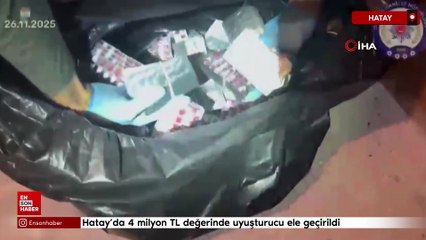 Hatay'da 4 milyon TL değerinde uyuşturucu ele geçirildi
