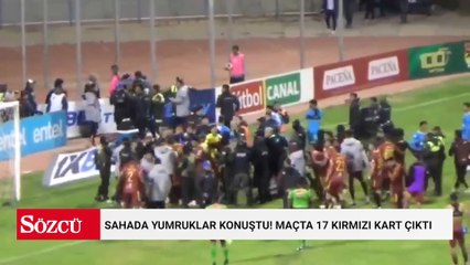 Sahada yumruklar konuştu! Maçta 17 kırmızı kart çıktı