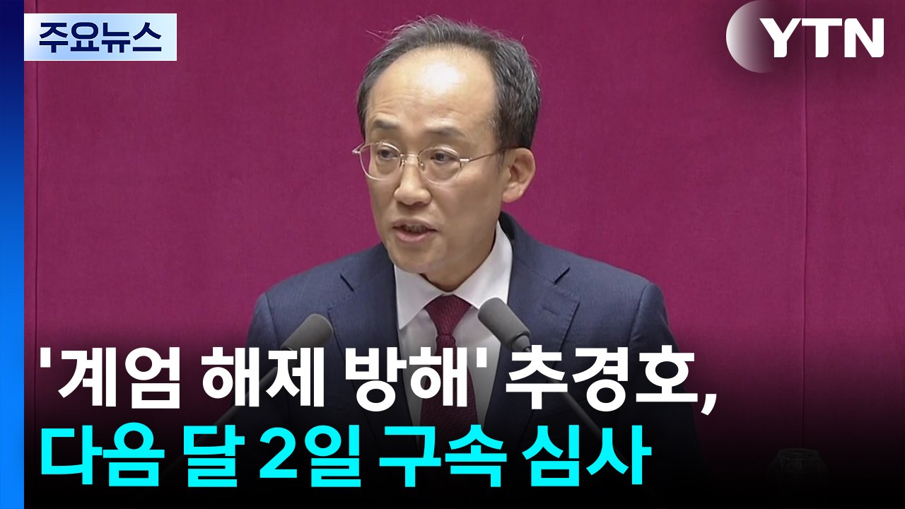'계엄 해제 방해' 추경호, 다음 달 2일 구속영장 심사 / YTN