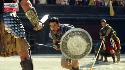 Russell Crowe Admits He's "Slightly Uncomfortable"' About 'Gladiator 2' Being Made | THR News Video