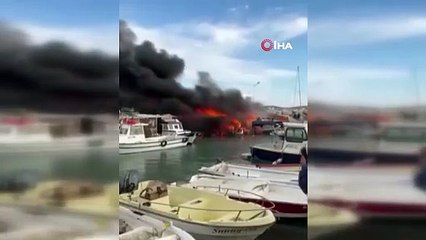 Çeşme’de peş peşe alev alan tekneler panik yarattı!