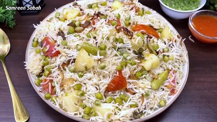Matar pulao Recipe｜Veg Pulao Recipe｜Easy  Aloo Matar Pulao｜Yakhni Aloo Matar ka Pulao