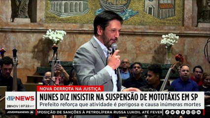 Nunes diz que vai insistir em suspensão de mototáxis em SP