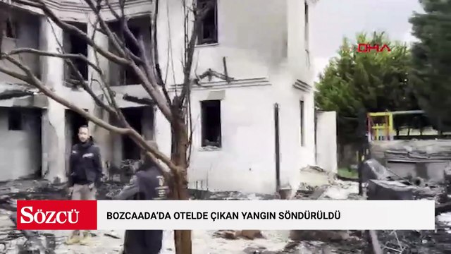 Bozcaada'da otelde çıkan yangın söndürüldü