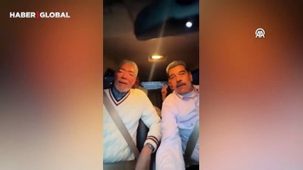 Venezuela Devlet Başkanı Maduro, kendi kullandığı araçla Caracas sokaklarında dolaştı