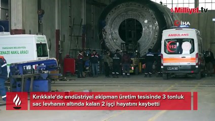 3 tonluk sac levha faciası! 2 işçi feci şekilde can verdi