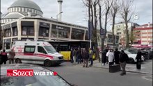 Bağcılar'da İETT otobüsü ağaca çarptı