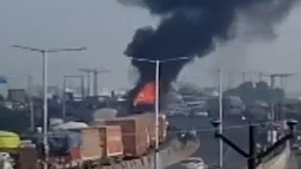 कानपुर में दर्जनों पैसेंजर से भरी बस बनी आग का गोला, Videoa