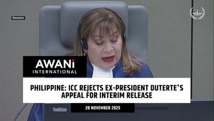 ICC rejects Ex-President Duterte's appeal for interim release