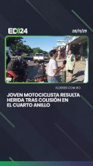 Joven motociclista resulta herida tras colisión en el cuarto anillo