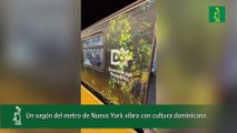 Un vagón del metro de Nueva York vibra con cultura dominicana