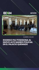 Rodrigo Paz posesiona al nuevo Alto Mando Policial en el Palacio Quemado