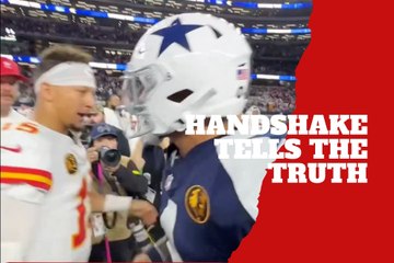 Patrick Mahomes and Dak Prescott share a postgame handshake that exposes the Chiefs QB