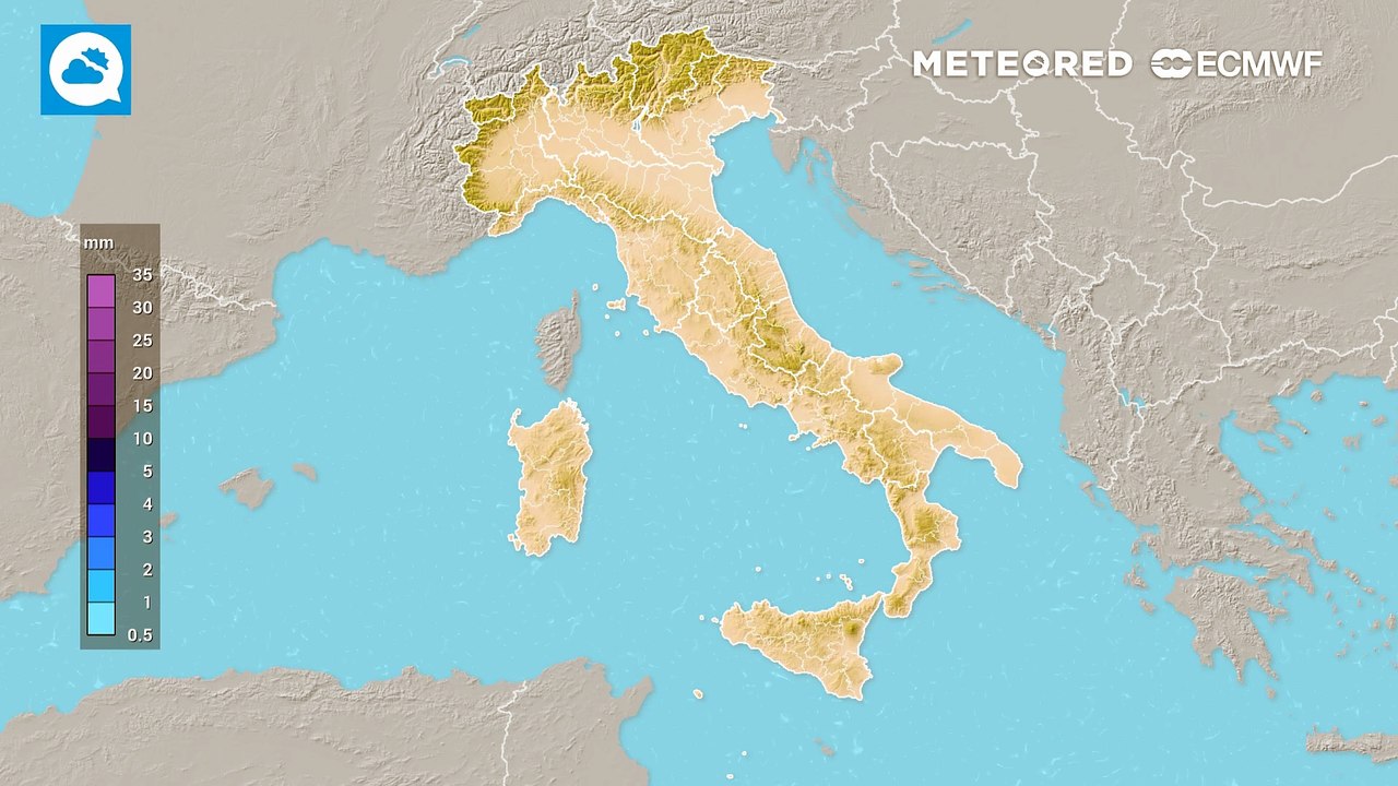 Piogge sull'Italia